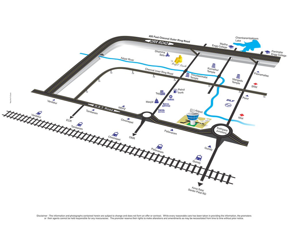 The Royal Castle location map, Thirumudivakkam